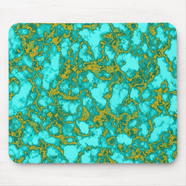 Turquoise Pattern Mouse Mat (Front)