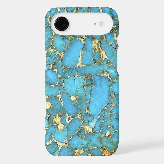 Turquoise Pattern Phone Case (Back)