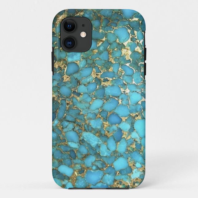 Turquoise Pattern Phone Cover (Back)