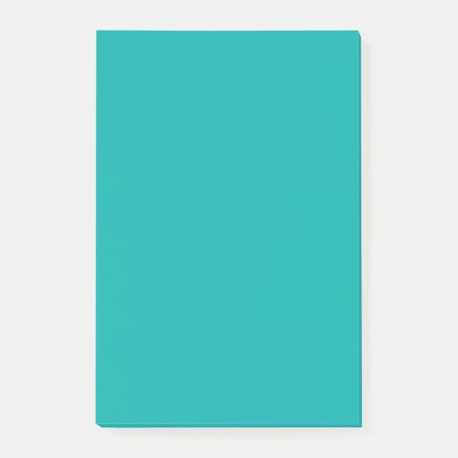 Turquoise Peacock Colour Decor Ready to Customise Post-it Notes (Front)