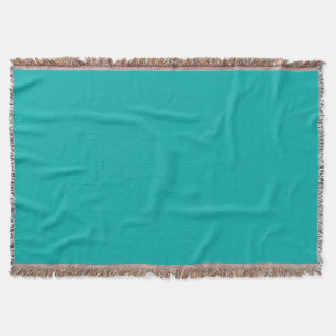 Turquoise Peacock Decor Ready to Customise Throw Blanket