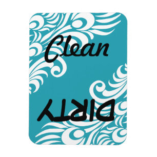 Turquoise Peacock Feathers Dishwasher Magnet