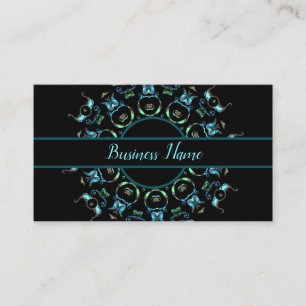 Turquoise Pearl Mandala Business Card 3