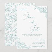 Turquoise Peony Elegance Wedding