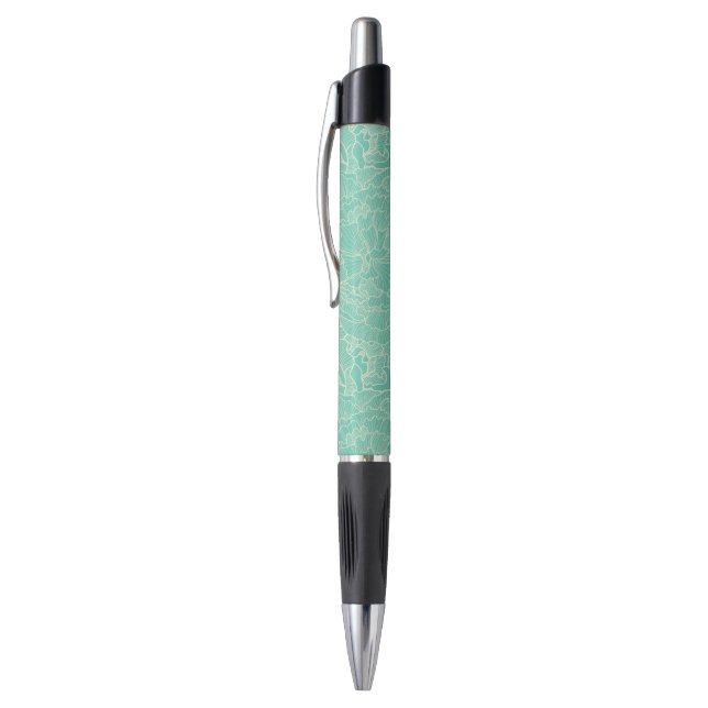 Turquoise Peony Pattern (Top (Vertical))