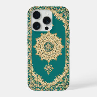 Turquoise Persian Rug Phone Case – Classic Border 