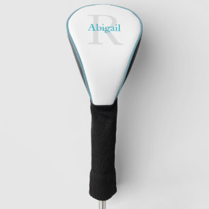 Turquoise Personalised Name Monogram Golf Head Cover
