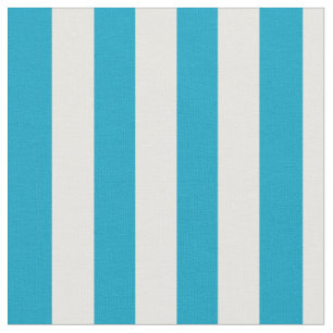 Turquoise Pink and White Vertical Stripes Fabric