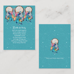 Turquoise Pink Dream Catcher Books for Baby Enclosure Card