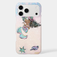 *~* Turquoise Pink Gold Glitter Mermaid