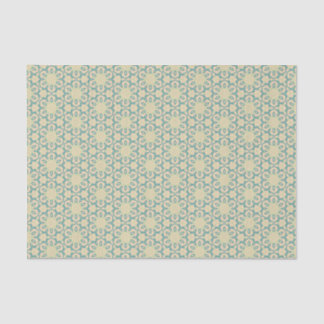 Turquoise Pistachio Cream Western Modern Damask Tissue Paper