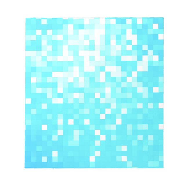 Turquoise Pixel Sparkle Notepad (Front)