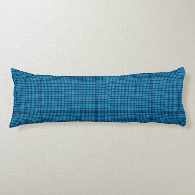 Turquoise Plaid  Body Cushion (Front)