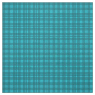 Turquoise Plaid Check Tartan Pattern Fabric