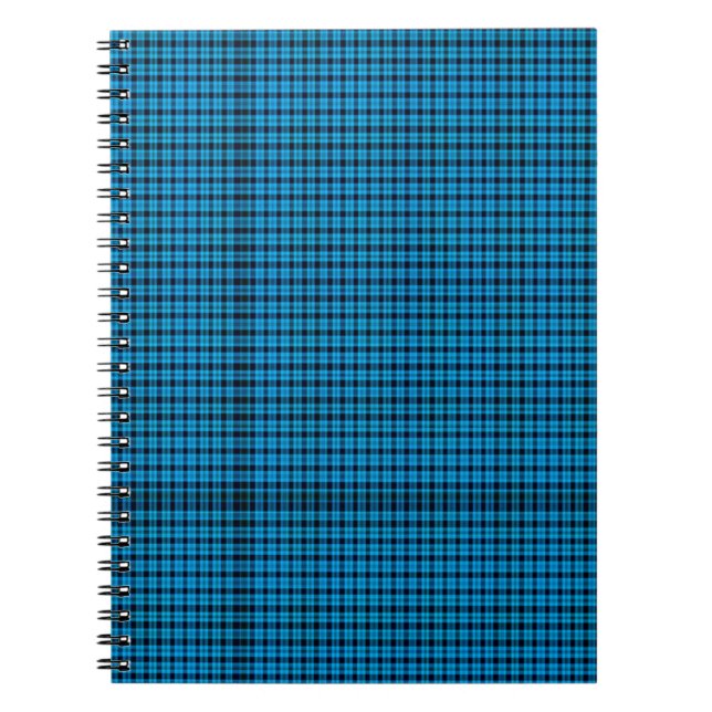 Turquoise Plaid Notebook (Eighty Pages B&W) (Front)