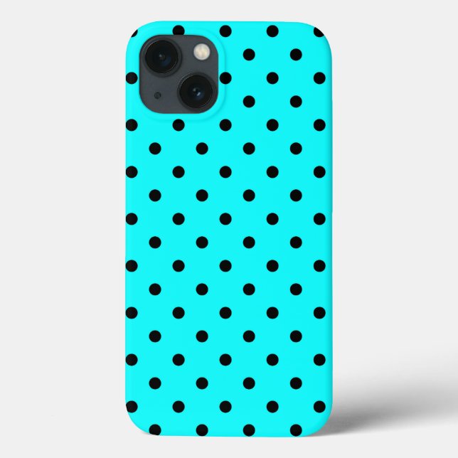 Turquoise polka dot background   Case-Mate iPhone case (Back)
