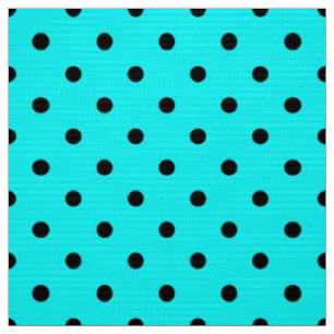Turquoise polka dot background fabric