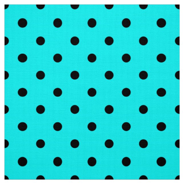 Turquoise polka dot background fabric (Swatch)