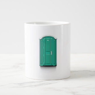 Turquoise Portable Toilet Large Coffee Mug