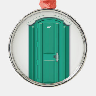 Turquoise Portable Toilet Metal Tree Decoration