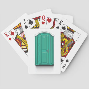 Turquoise Portable Toilet Playing Cards