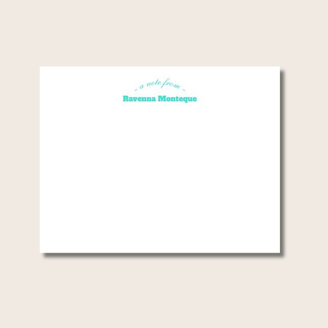 Turquoise Professional Personalized Name Chic Card (Creator Uploaded)