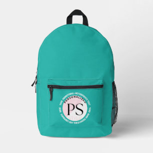 TURQUOISE, PROMOTIONAL AND CORPORATIVE TRAVEL PRINTED BACKPACK