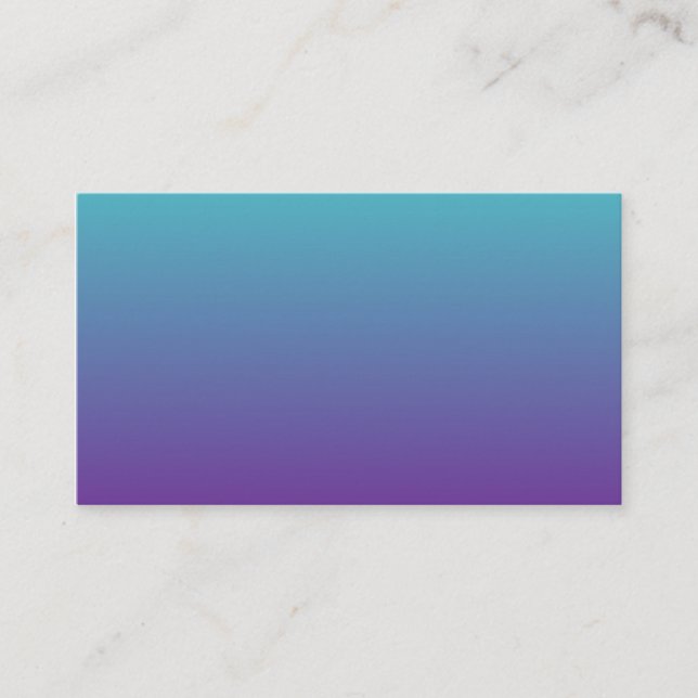 Turquoise Purple Ombre Business Card (Front)