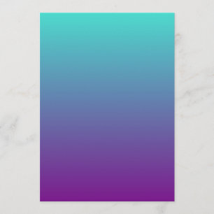 Turquoise Purple Ombre Invitation