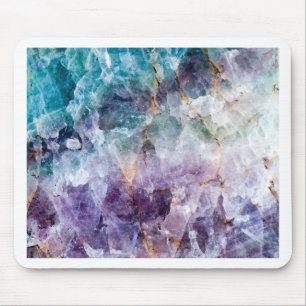 Turquoise & Purple Quartz Crystal Mouse Mat