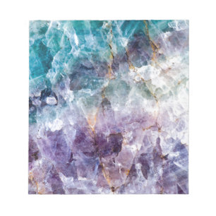 Turquoise & Purple Quartz Crystal Notepad