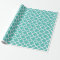 Turquoise Quatrefoil Trellis Pattern WrappingPaper