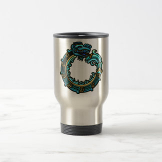 Turquoise Quetzalcoatl Travel Mug