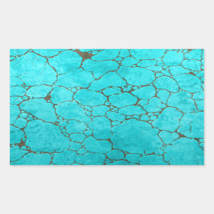 turquoise rectangular sticker