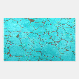 turquoise rectangular sticker
