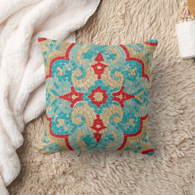 turquoise red cushion (Blanket)