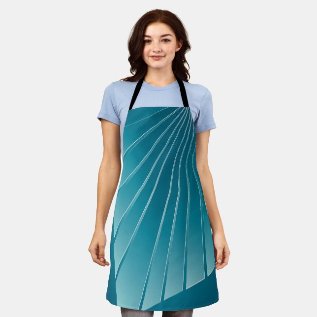 Turquoise ribbons apron (Worn)