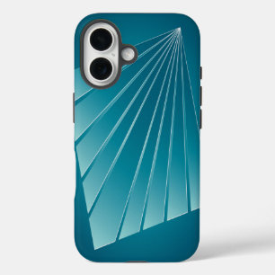 Turquoise ribbons iPhone 16 case
