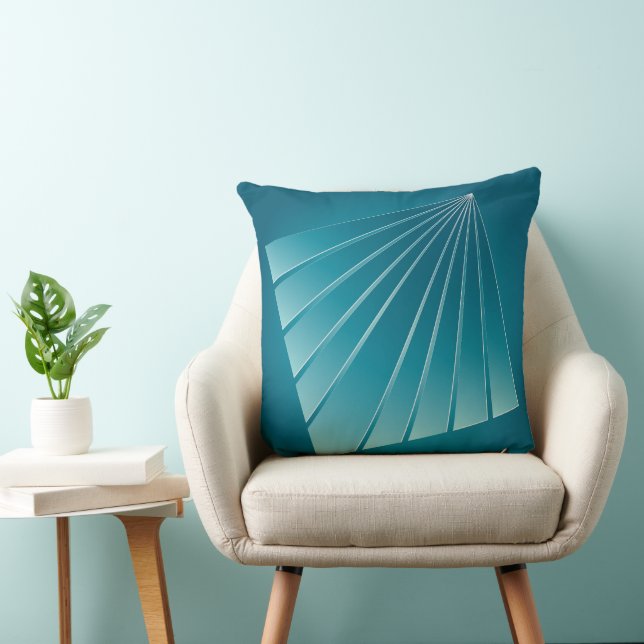 Turquoise ribbons cushion (Chair)