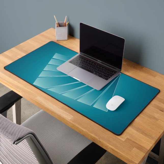 Turquoise ribbons desk mat (Office 2)