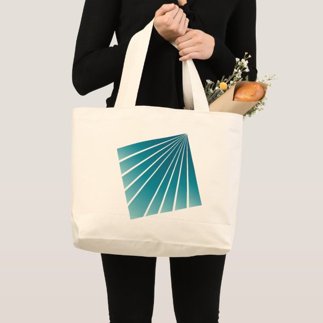Turquoise ribbons large tote bag (Front (Product))