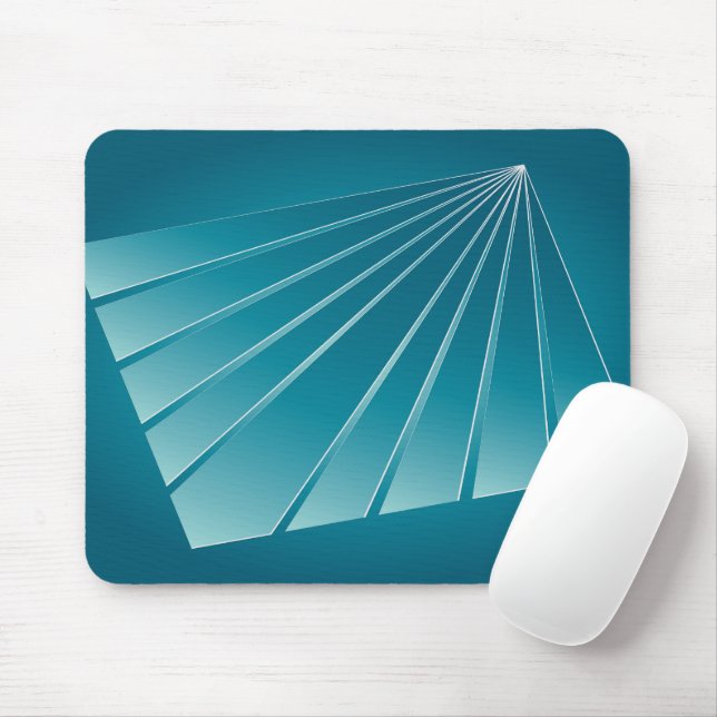 Turquoise ribbons mouse mat (With Mouse)