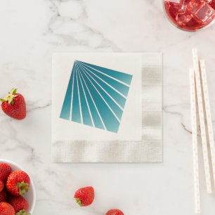 Turquoise ribbons napkin