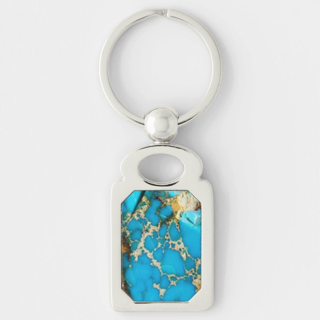 Turquoise Rock 1 Key Ring (Front)