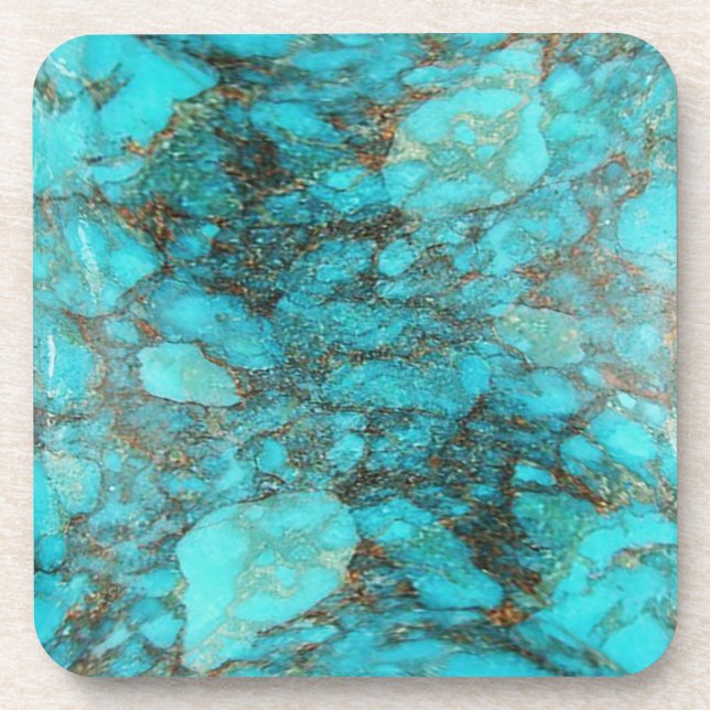 Turquoise Rock Gift Coaster (Front)