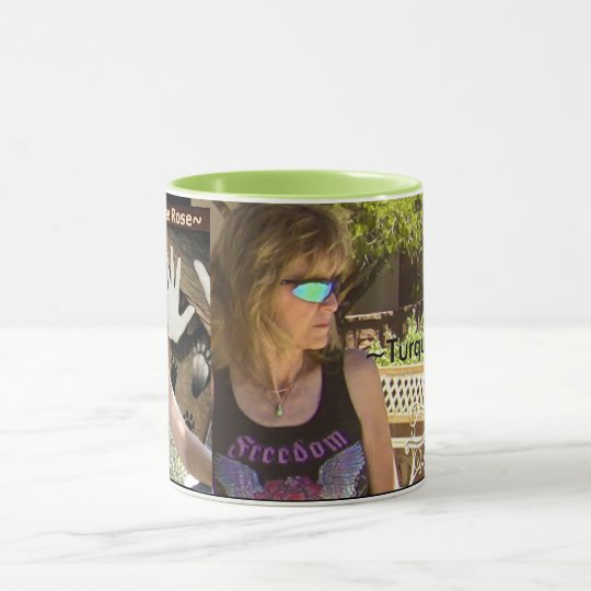 Turquoise Rose coffee mug