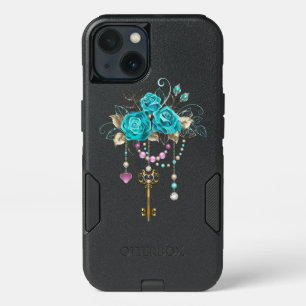 Turquoise Roses with Keys