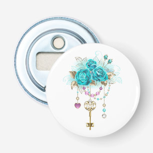 Turquoise Roses with Keys Bottle Opener