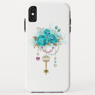 Turquoise Roses with Keys iPhone XS Max Case