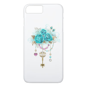 Turquoise Roses with Keys iPhone 8 Plus/7 Plus Case
